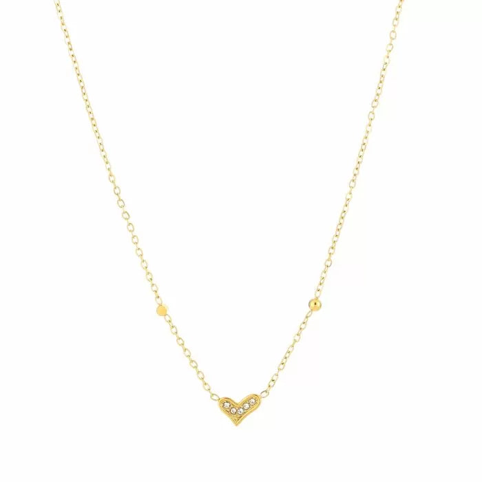 Ketting- hartje klein goudkleurig