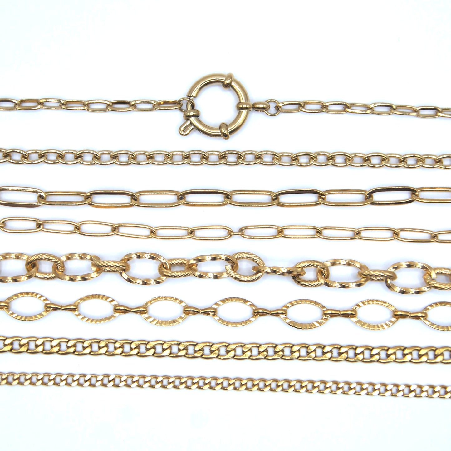 Basis ketting goudkleurig