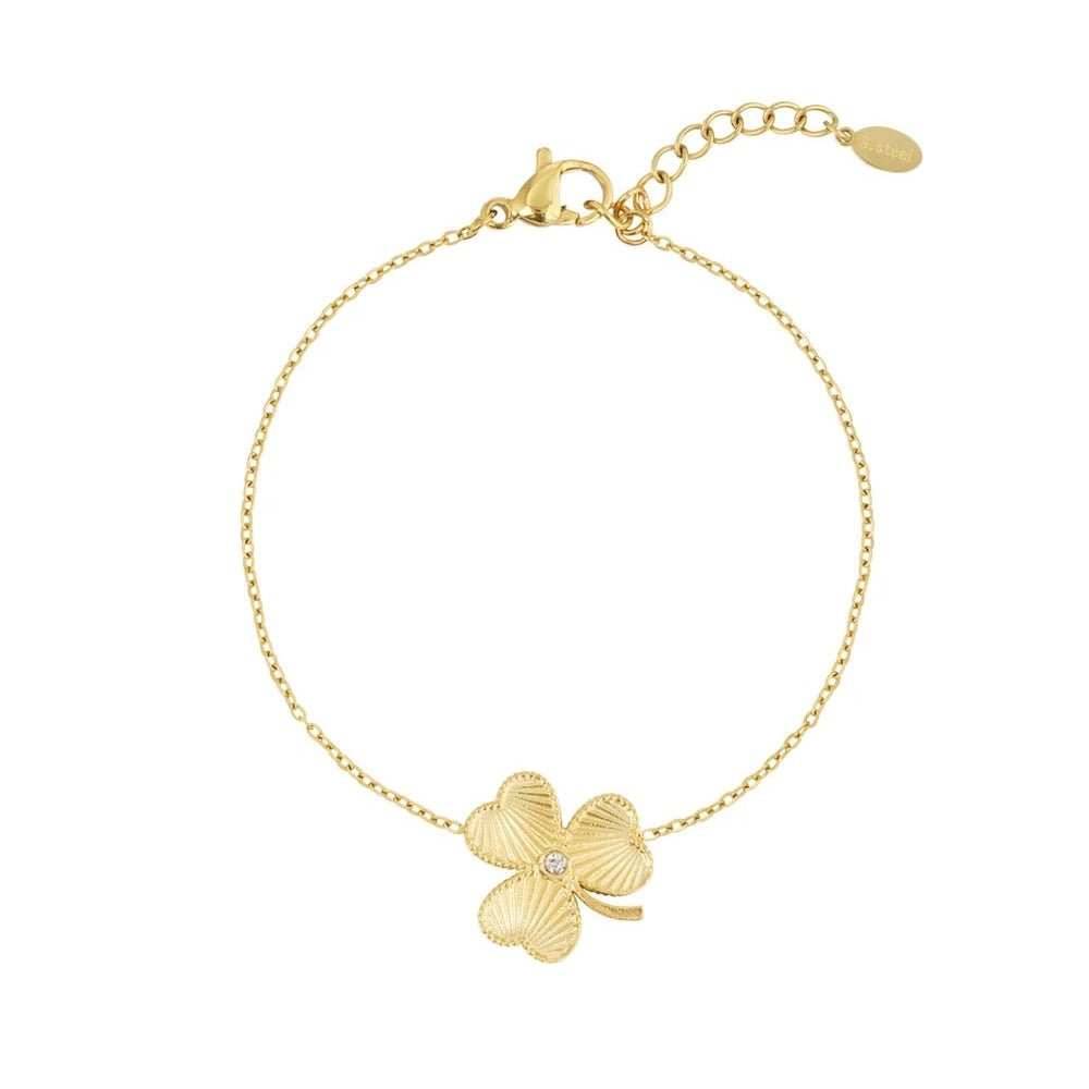 Armbandje- geluk goudkleurig