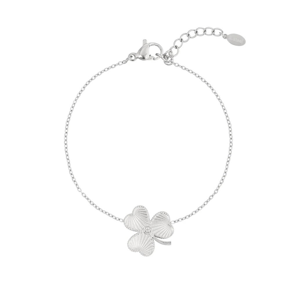 Armbandje- geluk zilverkleurig