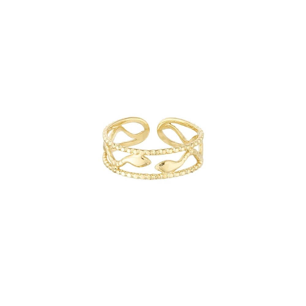 ring- slangetjes goudkleurig