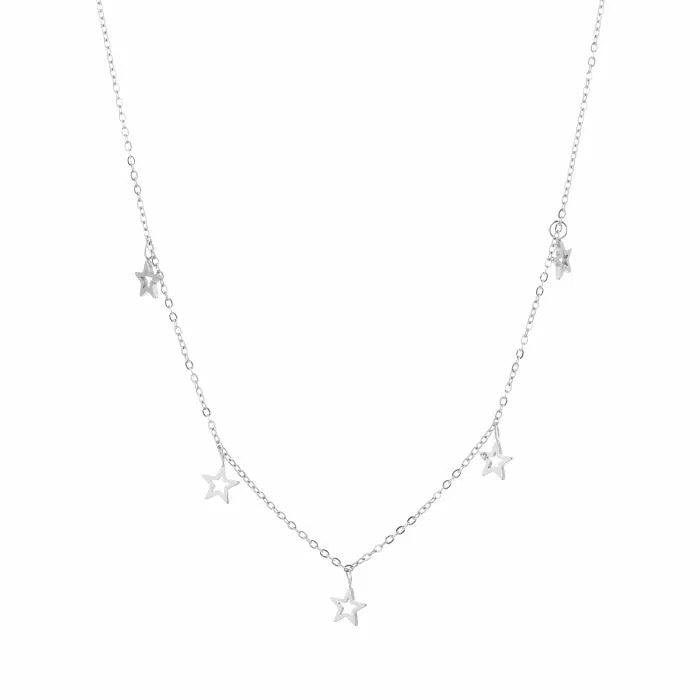 ketting- sterretjes zilverkleurig