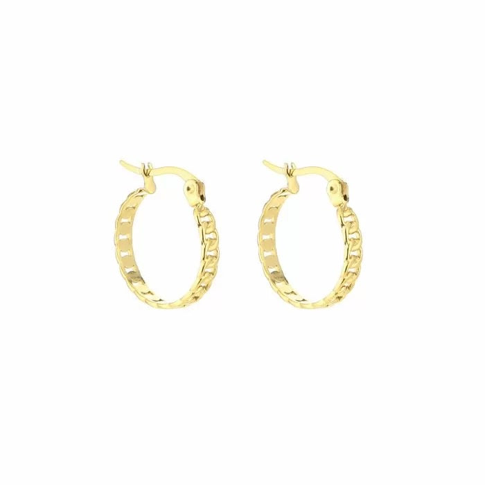 oorbellen- hoops chain goudkleurig