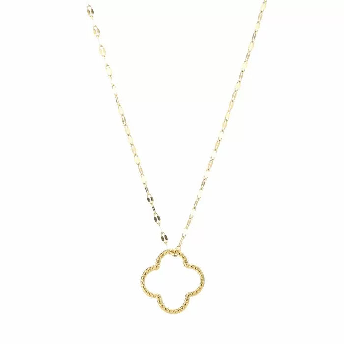 Ketting- grote klaver goudkleurig