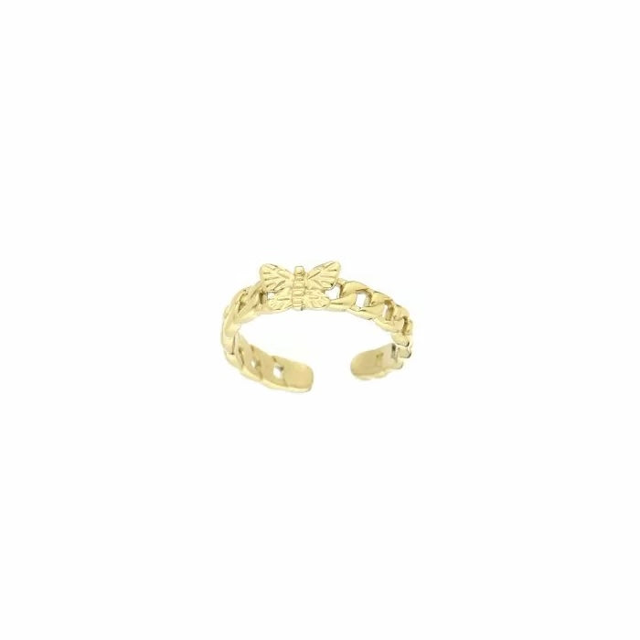 ring- vlindertje goudkleurig