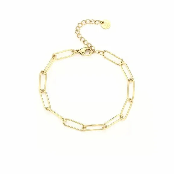 armbandje- chain goudkleurig