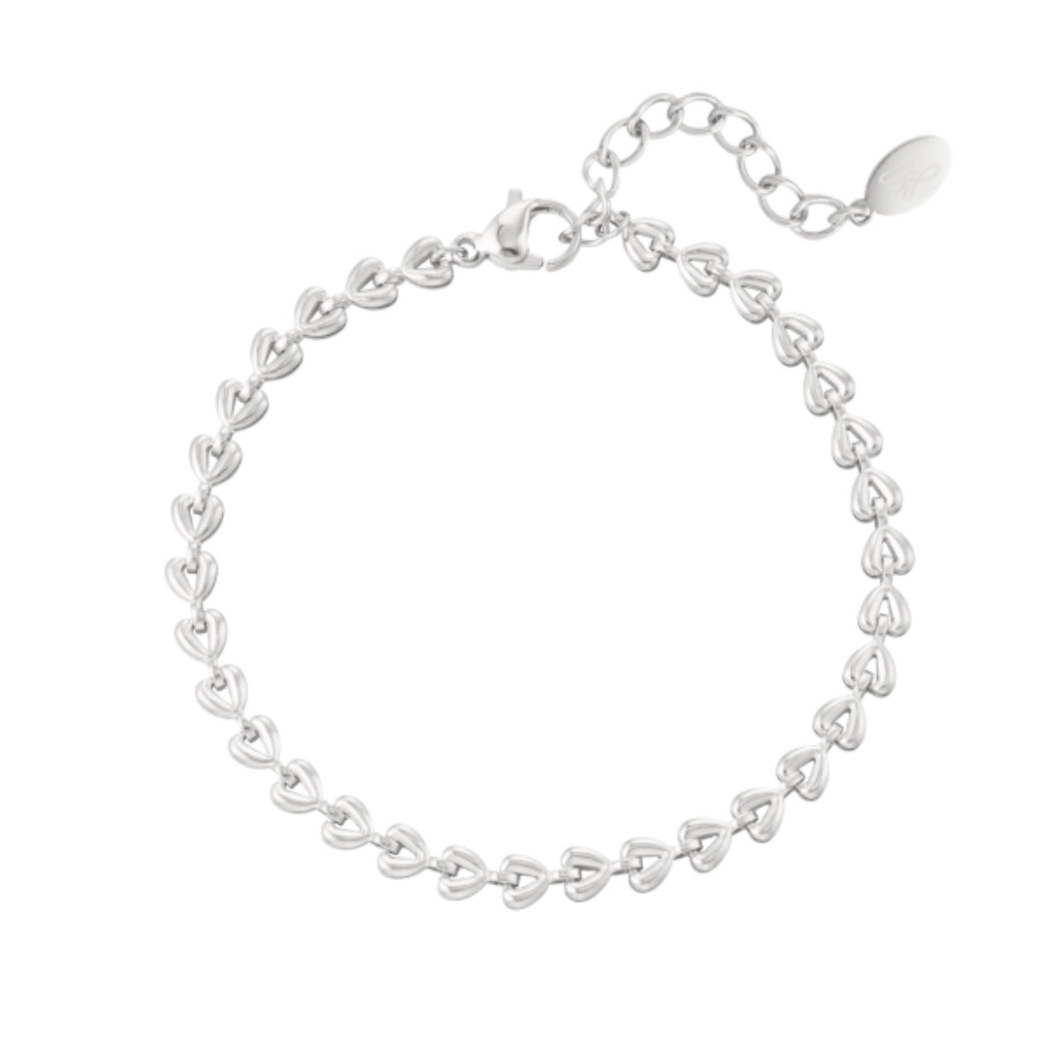 Armbandje- linked zilverkleurig