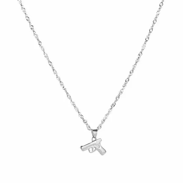 Ketting- dress to kill klein zilverkleurig