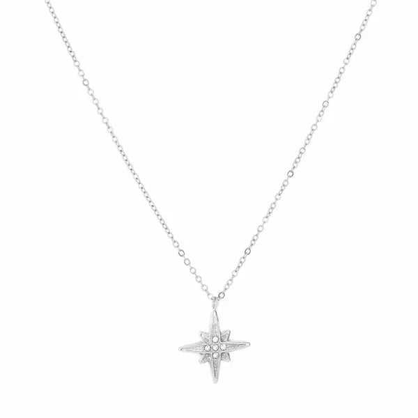 Ketting- galaxy ster zilverkleurig