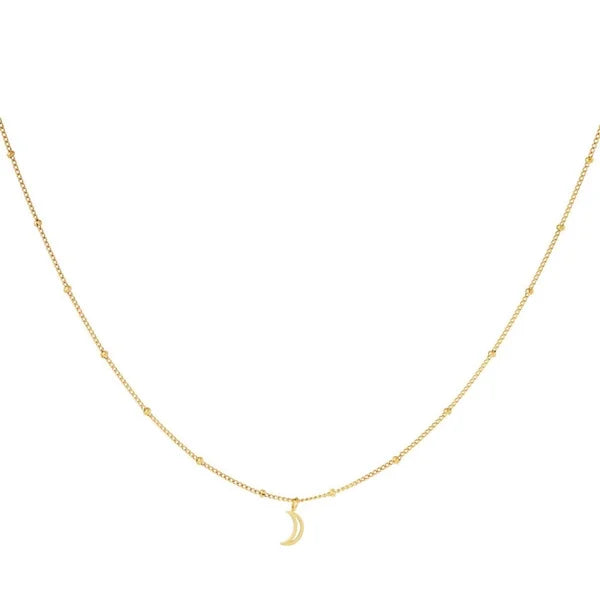 Ketting- maantje open goudkleurig