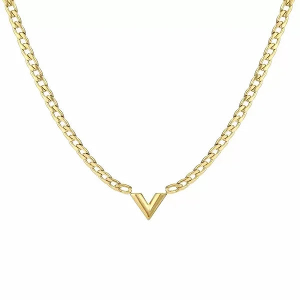 Ketting- v chain goudkleurig