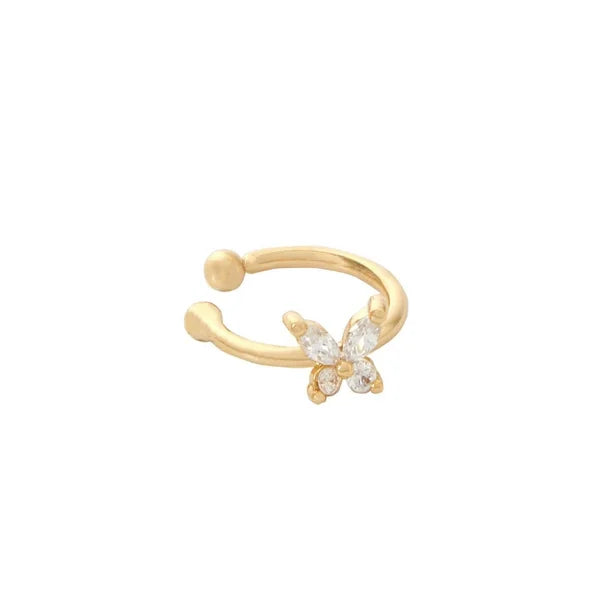Earcuff- vlindertje goudkleurig