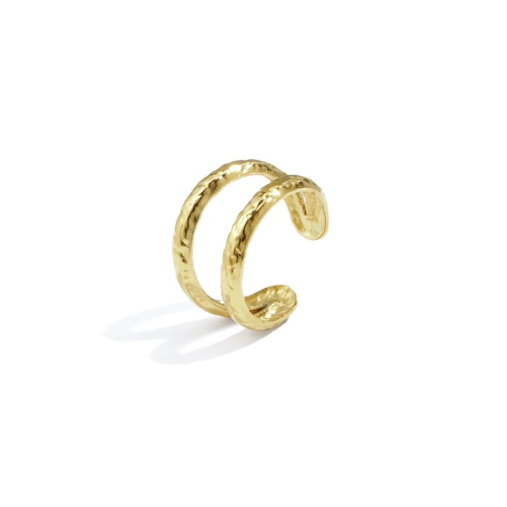 dubbele earcuff goudkleurig