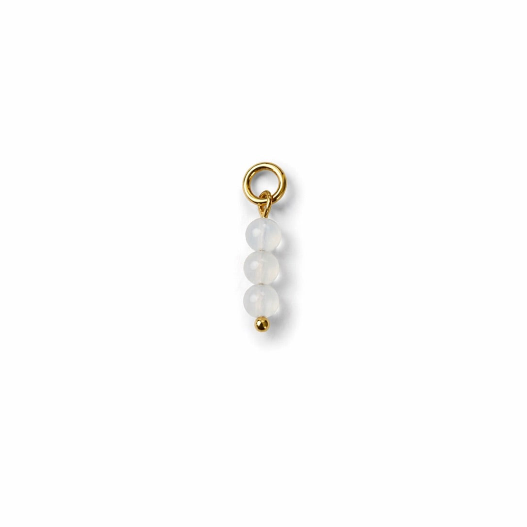 Bedel- witte ronde kraaltjes goudkleurig