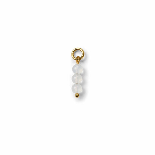 Bedel- witte ronde kraaltjes goudkleurig