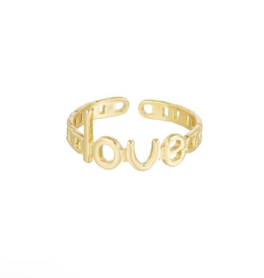 ring- love goudkleurig