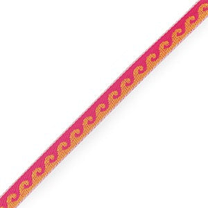 Armbandje- waves roze oranje