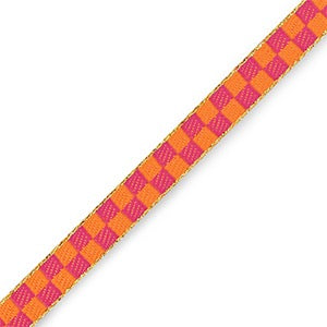 Armbandje- blokjes roze oranje