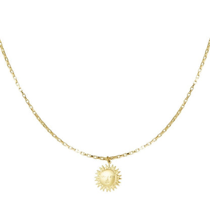 ketting- zonnetje goudkleurig
