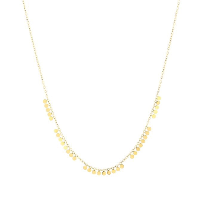 ketting- mini muntjes goudkleurig