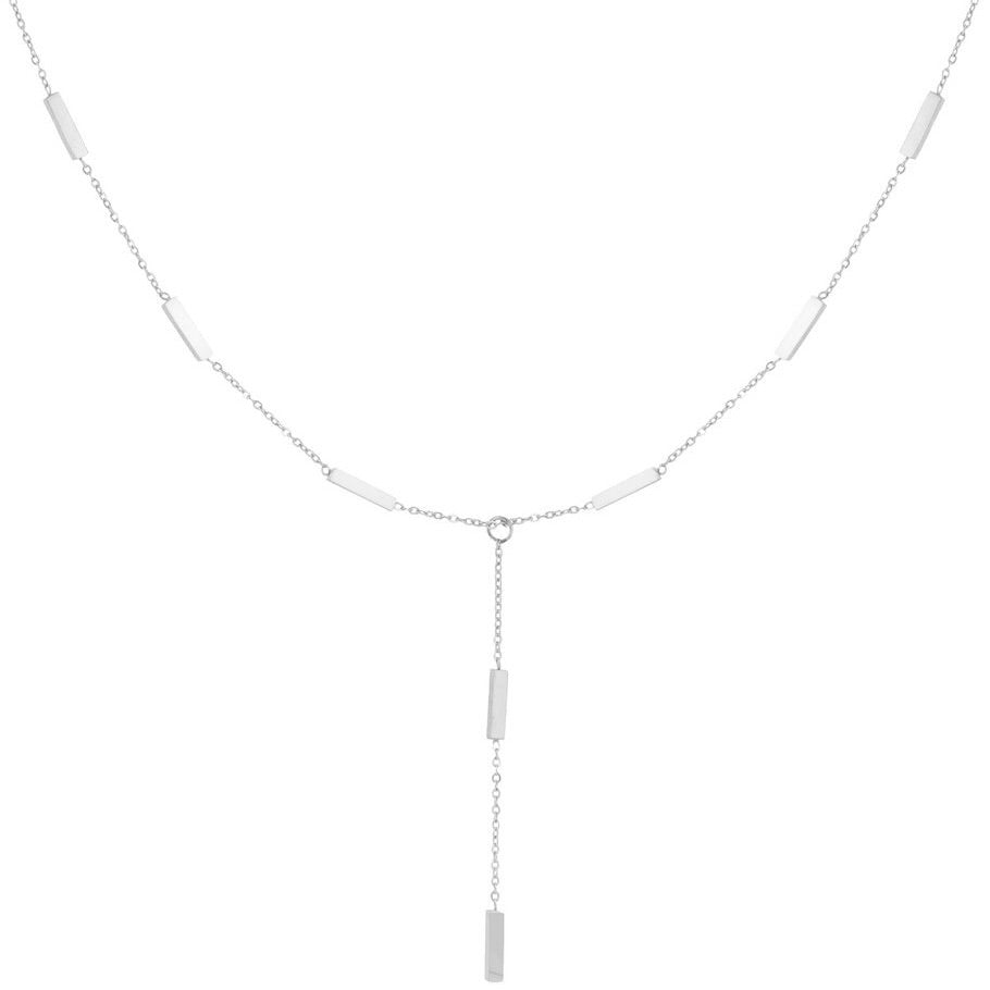 ketting- staafjes zilverkleurig
