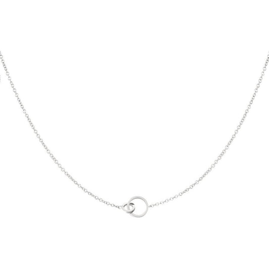 ketting- intertwined zilverkleurig