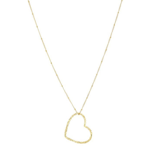 ketting- open hart goudkleurig