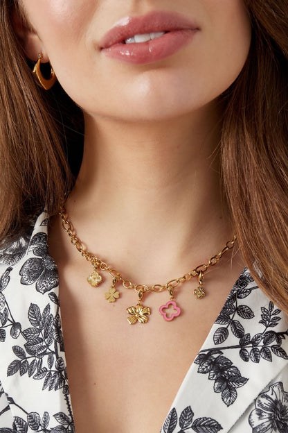 ketting- verwisselbare bedeltjes zilverkleurig