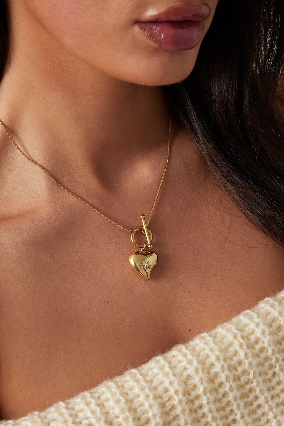 ketting- hart galaxy zilverkleurig