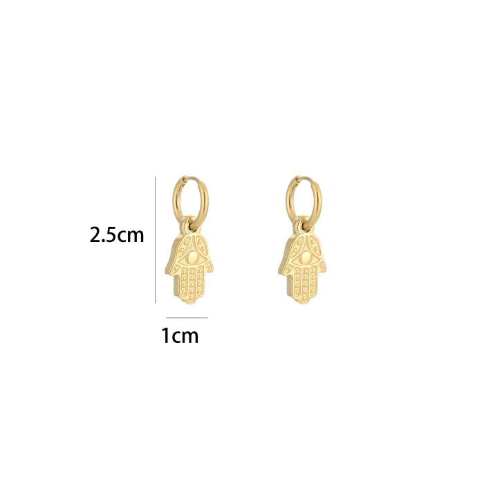 oorbellen- hamsa handjes goudkleurig