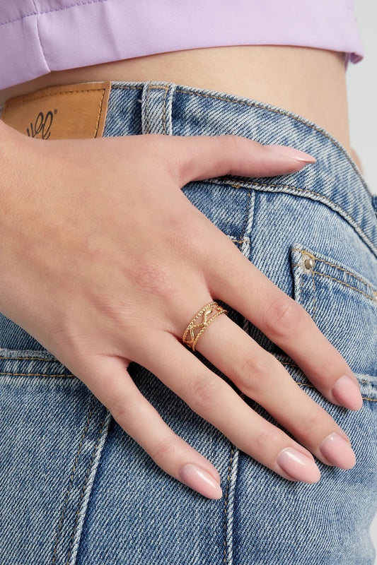 ring- slangetjes goudkleurig