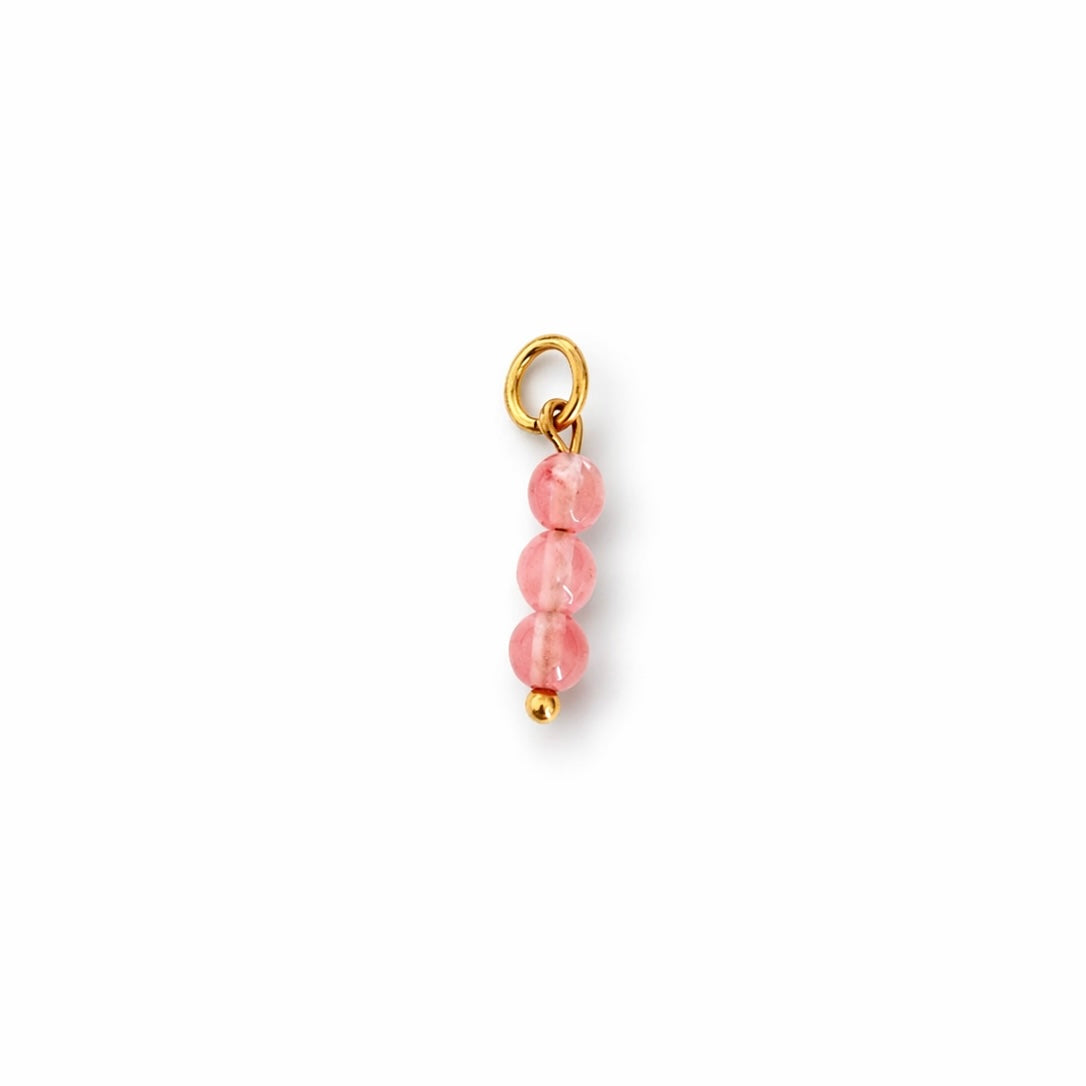 Bedel- roze ronde kraaltjes goudkleurig