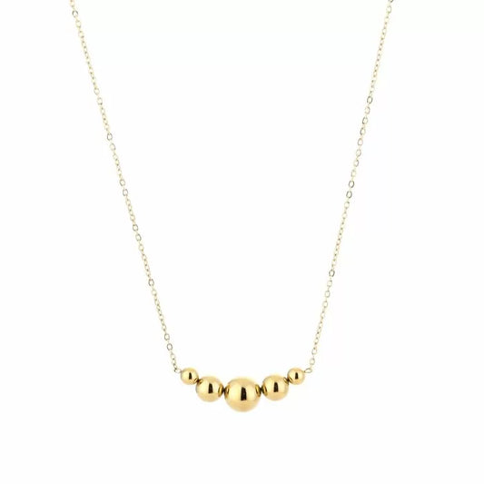 ketting- bolletjes goudkleurig