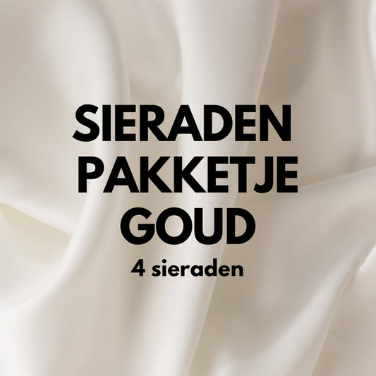 Sieraden pakketje- goudkleurig