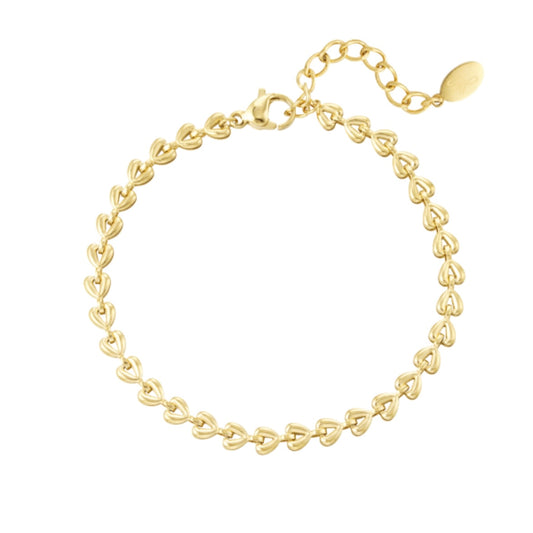 Armbandje- linked goudkleurig