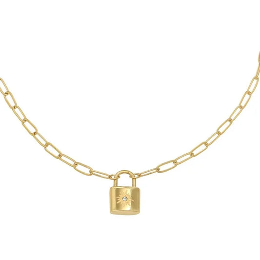 Ketting- slotje goud