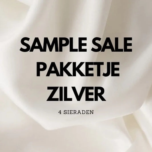 Sample sale pakketje- zilverkleurig