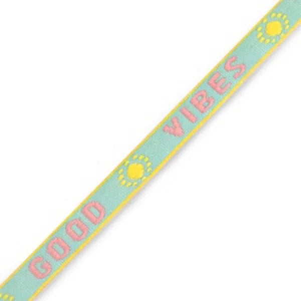 Armbandje- festival good vibes roze blauw