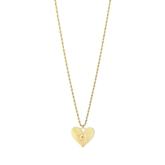 Ontdek deze lange stainless steel hart ketting met structuur. Waterproof en perfect om te layeren. Shop nu ✨