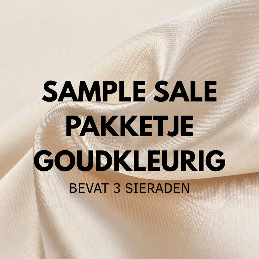Sample sale pakketje- goudkleurig