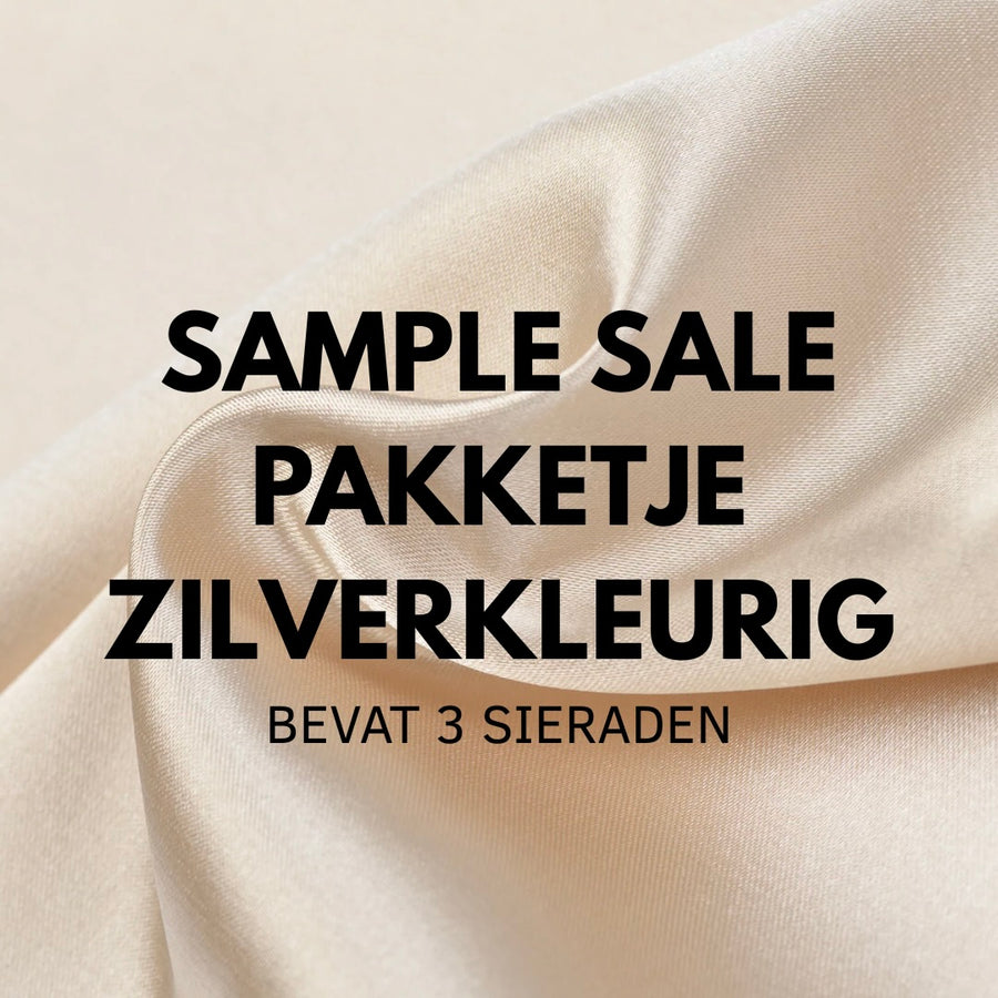 Sample sale pakketje- zilverkleurig