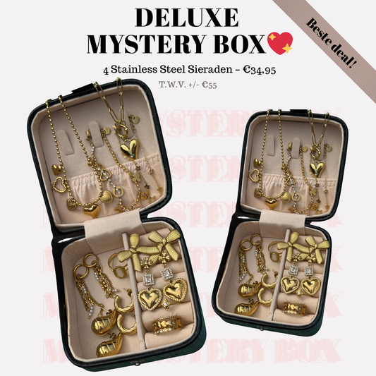 Deluxe Mystery Box met 4 stainless steel sieraden van Jewelrybyceline – verrassingsbox met sieraden