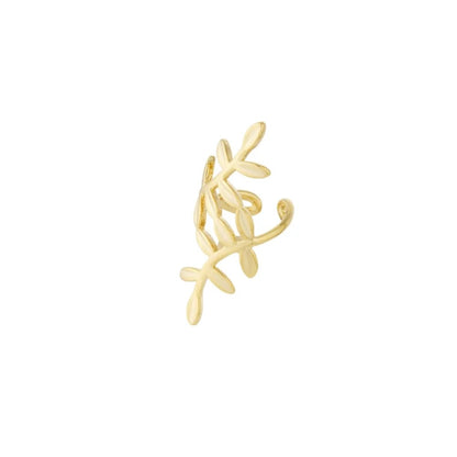 earcuff met blaadjes goudkleurig 