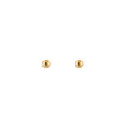 Goudkleurige bol stud oorbellen van stainless steel