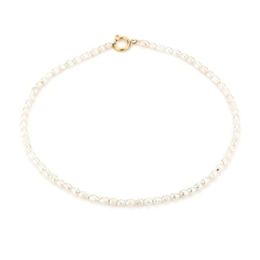 Goudkleurige parel ketting minimalistisch stainless steel waterproof