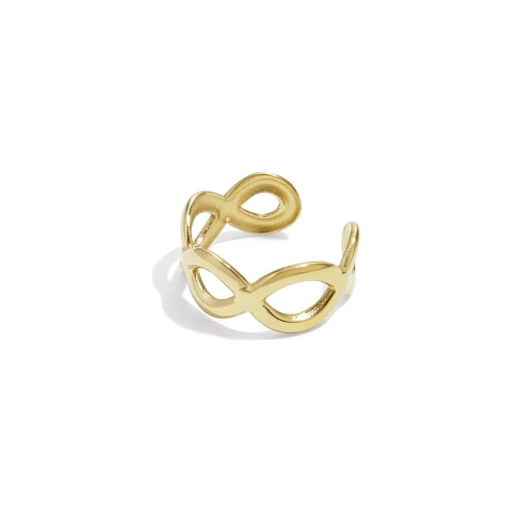 goudkleurige earcuff print 