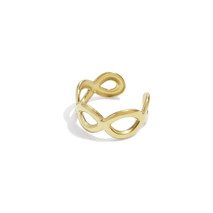 goudkleurige earcuff print 