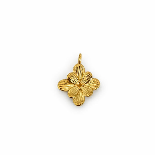 grote goudkleurige bloem bedel stainless steel