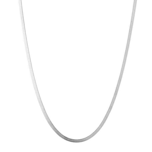 zilverkleurige flat chain ketting