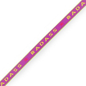 lint armbandje met badass paars